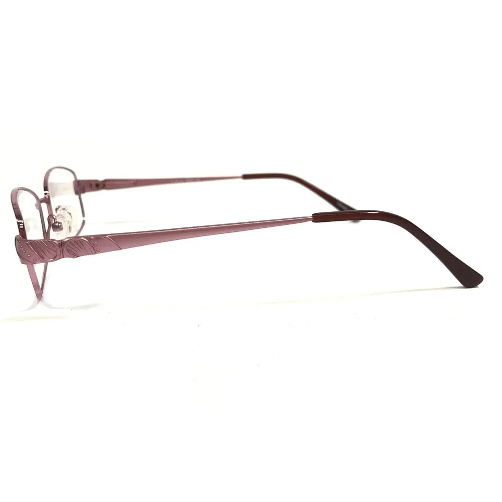 Enhance Eyeglasses Frames 3870 ROSE Rose Gold Rectangular Wire Rim 53-17-140